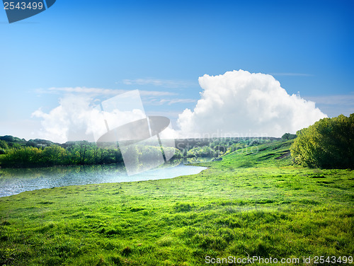 Image of River and the field