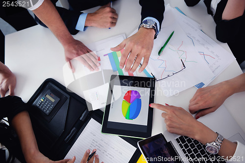 Image of business people group in a meeting at office