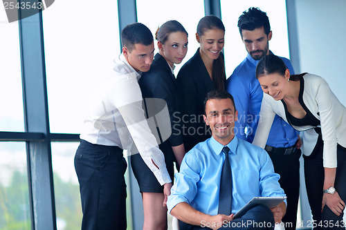 Image of business people group in a meeting at office