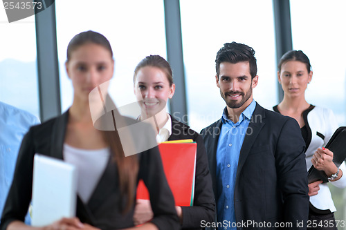 Image of business people group in a meeting at office