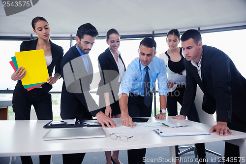 Image of business people group in a meeting at office