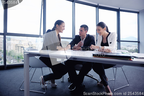 Image of business people group in a meeting at office