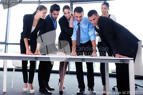Image of business people group in a meeting at office
