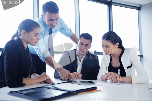 Image of business people group in a meeting at office