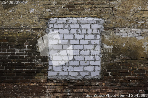 Image of Broken window at wall