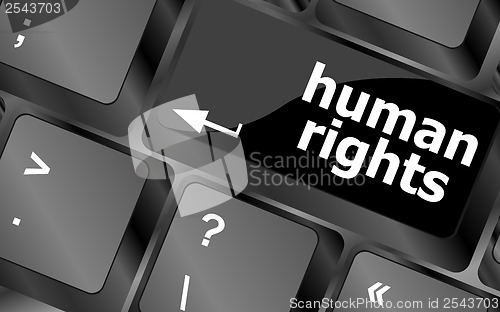 Image of arrow button with human rights word
