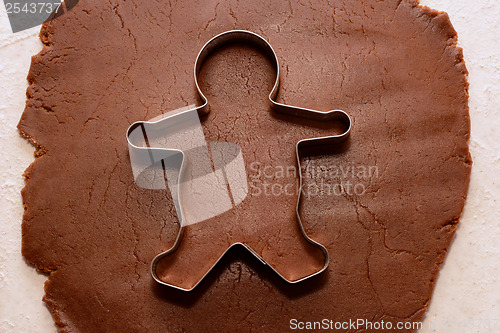 Image of Cutting out a gingerbread man
