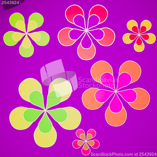 Image of Vintage look Floral sixties background