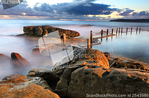 Image of Dawn coastline and Mahon Rock Pool