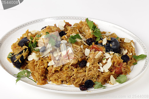 Image of Chicken kabsa on a serving plate