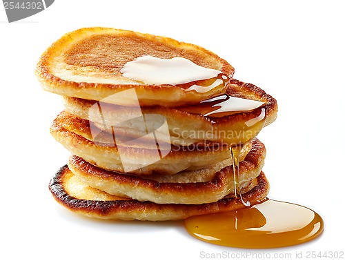 Image of pancakes with maple syrup 