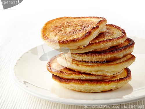 Image of pancakes on white plate