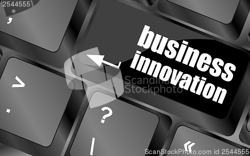 Image of business innovation - business concepts on computer keyboard, business concept