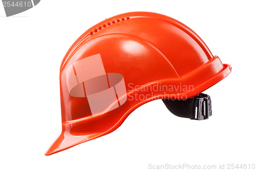 Image of Red hard hat isolated on white