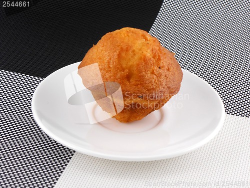 Image of fresh sweet cake on a white plate