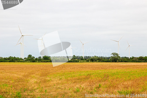 Image of Wind turbines in the countryside