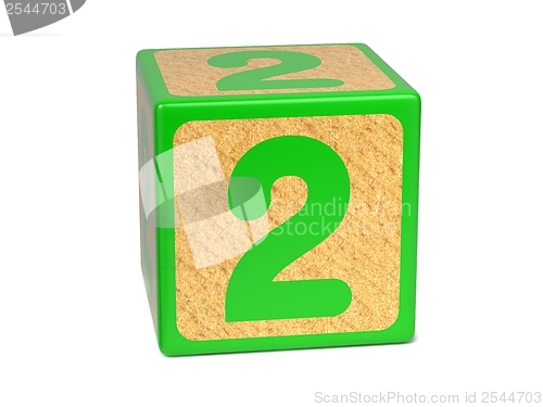 Image of Number 2 - Childrens Alphabet Block.