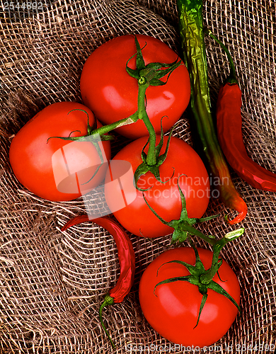 Image of Tomatoes and Chili Peppers