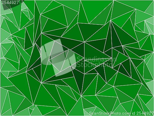 Image of Abstract green background with polygons