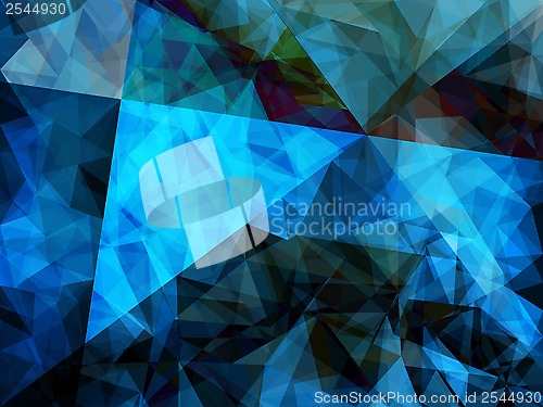 Image of Blue background design with various polygons