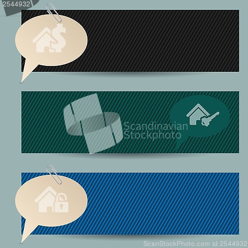 Image of Banners with attached speech bubbles