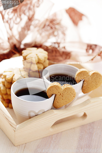 Image of coffee with cookie