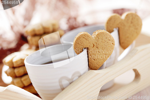 Image of coffee with cookie