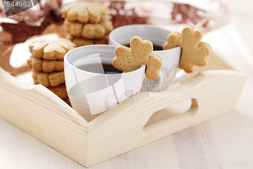 Image of coffee with cookie