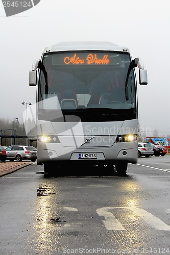 Image of Grey Volvo Coach Bus