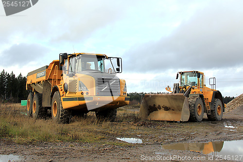 Image of Volvo Articulated Hauler and Wheel Loader