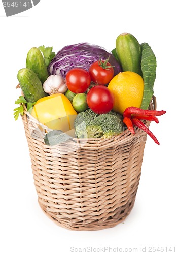 Image of Fruits and vegetables in the basket