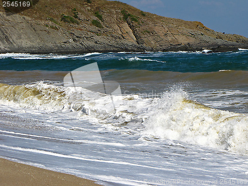 Image of Splashing waves on the beach - Bulgarian seaside landscapes - Sinemorets