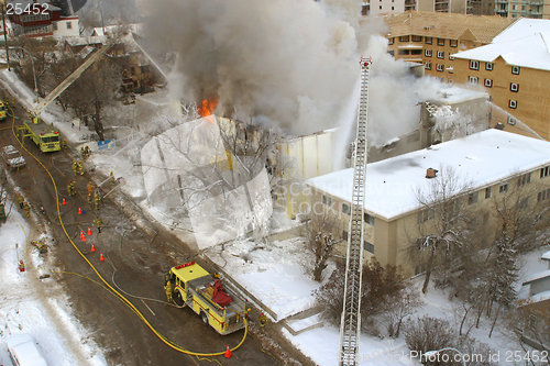 Image of apartment fire