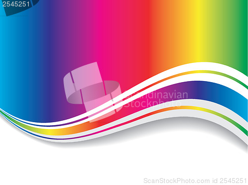 Image of Abstract rainbow with wave 