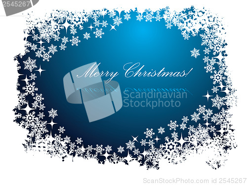 Image of Blue christmas card 