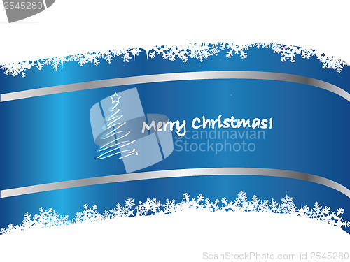 Image of Blue Christmas card 2 