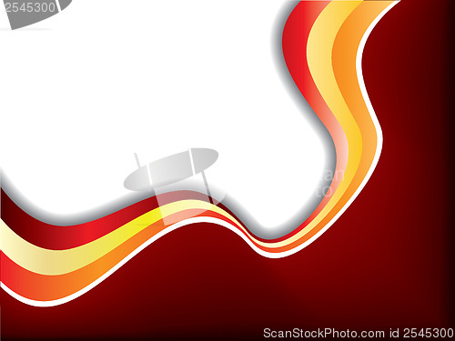 Image of Abstract orange waves 