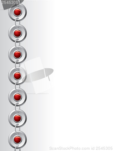 Image of Abstract background with red buttons 