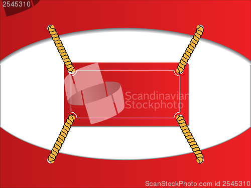 Image of Card tied with rope 