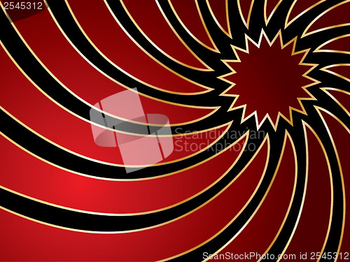 Image of Swirl in red & gold 