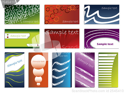 Image of Various business card set