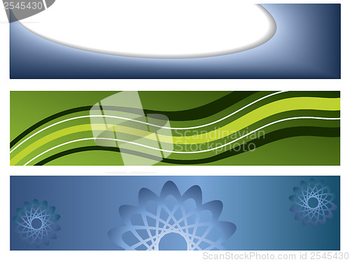 Image of Various textured banners 