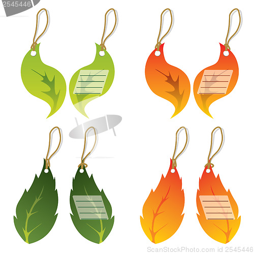 Image of Colored leaf labels 