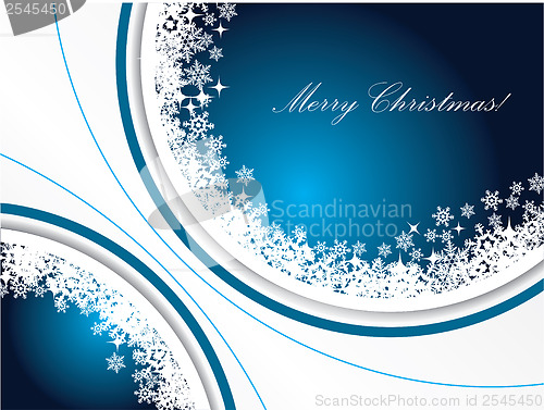 Image of Blue christmas card 