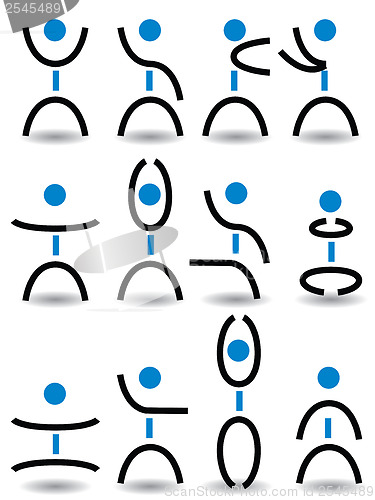 Image of Various people silhouettes
