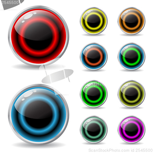 Image of Web buttons with cool colors 