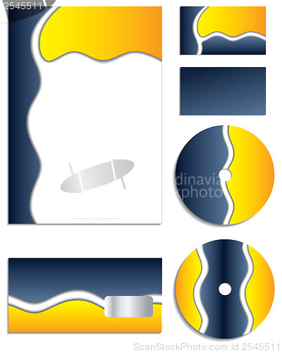 Image of Company vector set with cd 