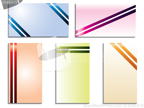 Image of Color stripped business cards 