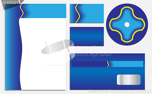 Image of Blue company vector set