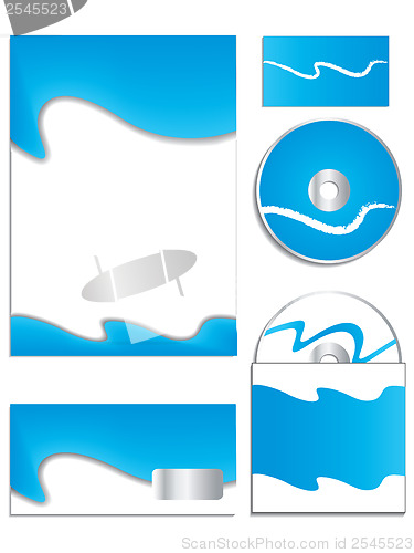 Image of Cool blue company vector set 2 